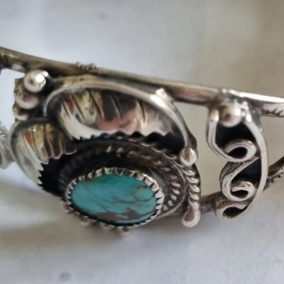 RARE ZUNI TURQUOISE CUFF BRACELET - Picture 5 of 12